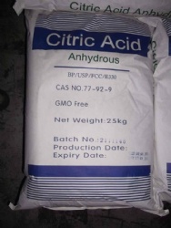 High quality Citric Acid Anhydrous, food grade powder with cheap price in bulk ,BP98 E330